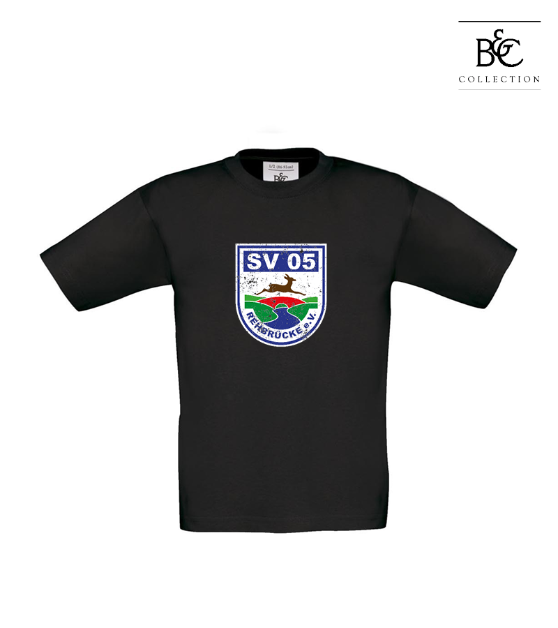 B&C Kinder T-Shirt Black "Uwe Frontprint"