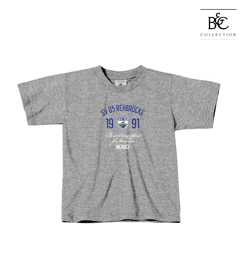 B&C Kinder T-Shirt Sports Grey "Isack"