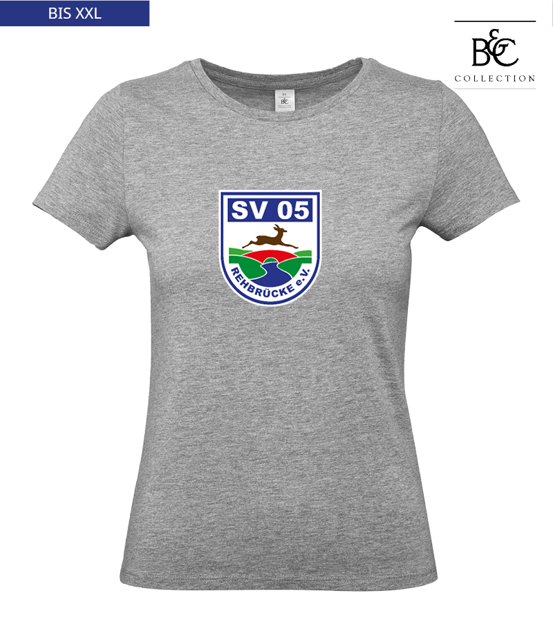 B&C Damen T-Shirt Sports Grey "Anton Frontprint"
