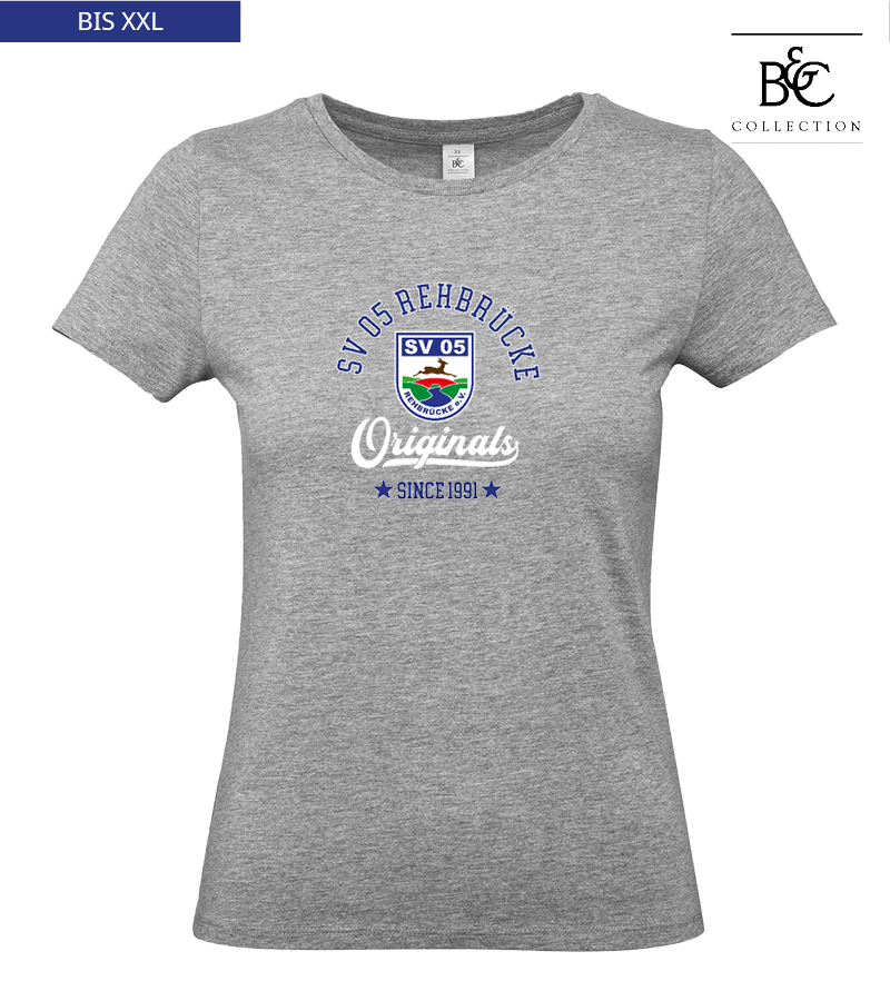 B&C Damen T-Shirt Sports Grey "Jacob"