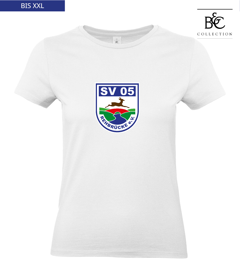 B&C Damen T-Shirt White "Anton Frontprint"