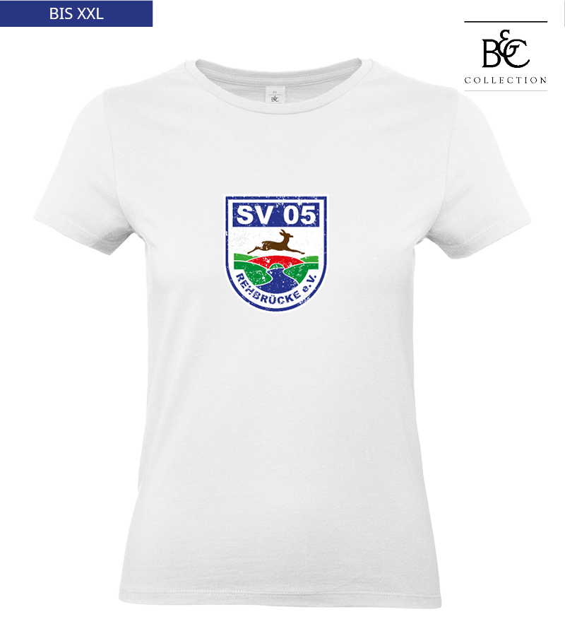 B&C Damen T-Shirt White "Uwe Frontprint"