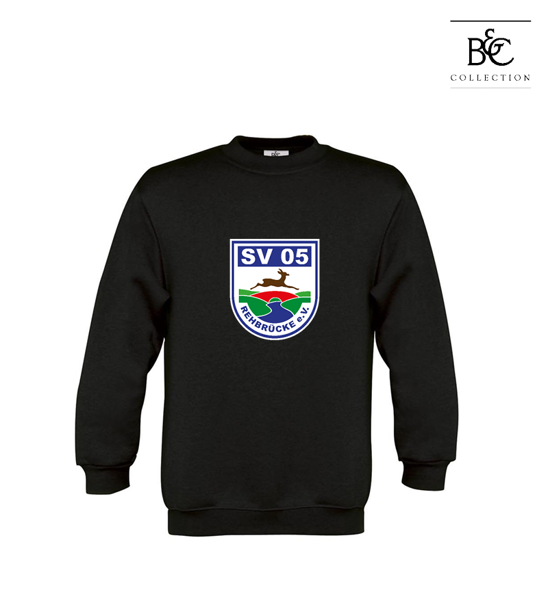 B&C Kinder Sweatshirt Black "Anton Frontprint"