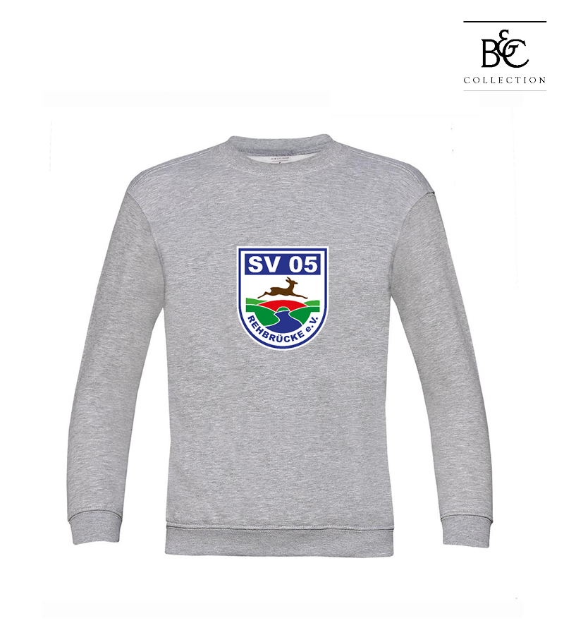 B&C Kinder Sweatshirt Heather Grey "Anton Frontprint"