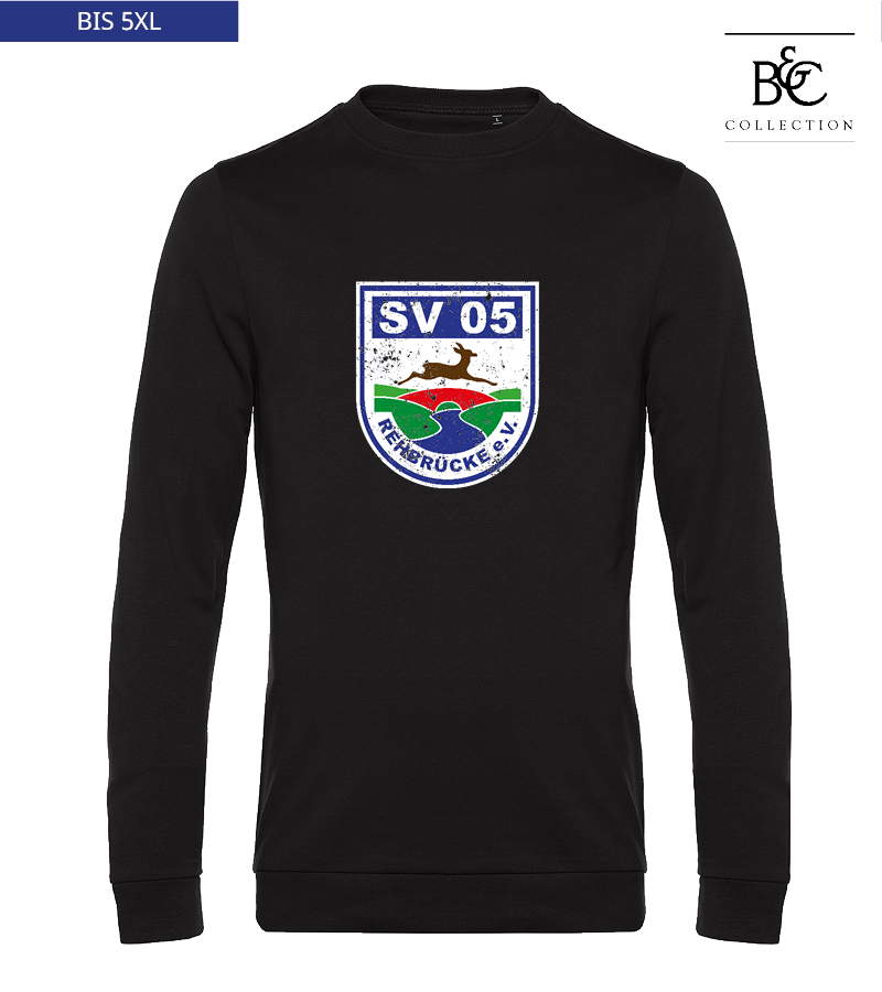 B&C Herren Sweatshirt Black Pure "Uwe Frontprint"