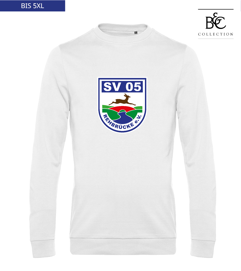B&C Herren Sweatshirt White "Anton Frontprint"