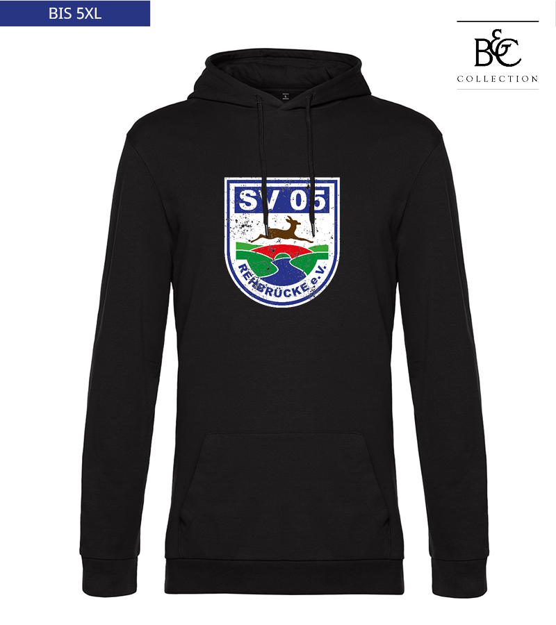 B&C Herren Hoodie Black Pure "Uwe Frontprint"