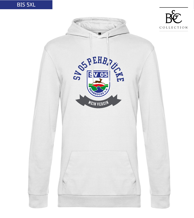 B&C Herren Hoodie White "Bono"