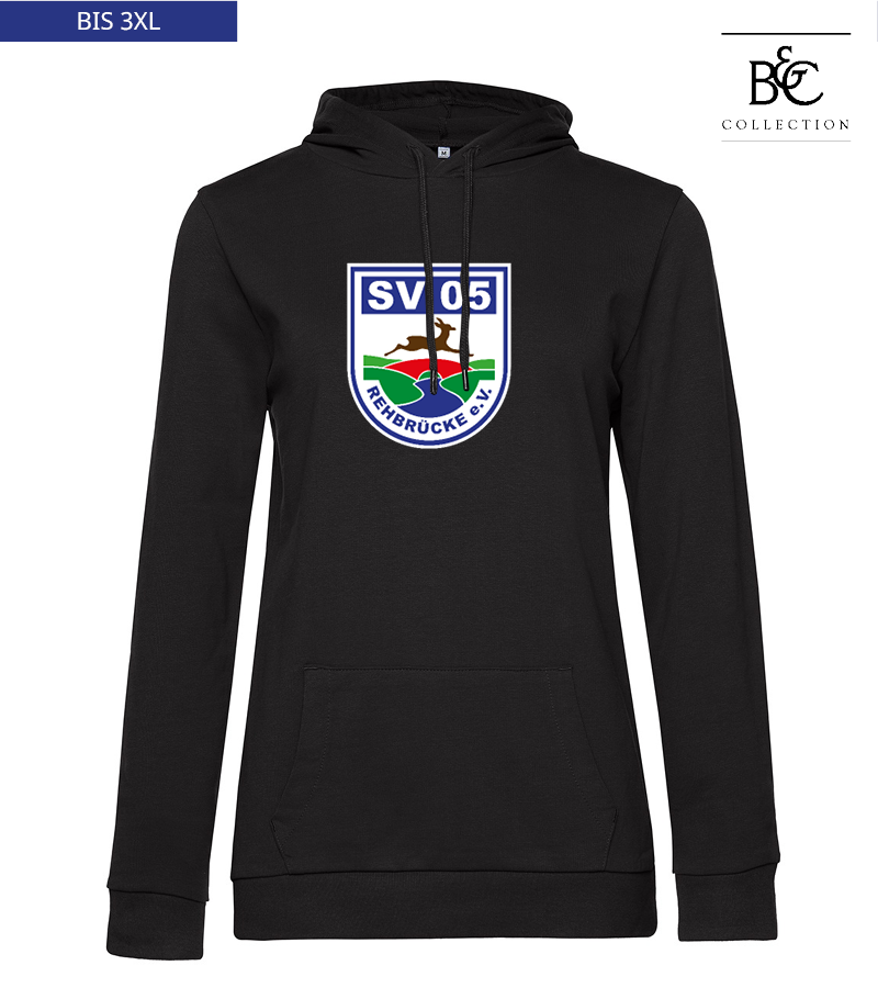 B&C Damen Hoodie Black Pure "Anton Frontprint"