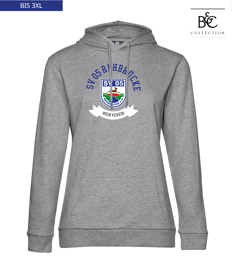 B&C Damen Hoodie Heather Grey "Bono"