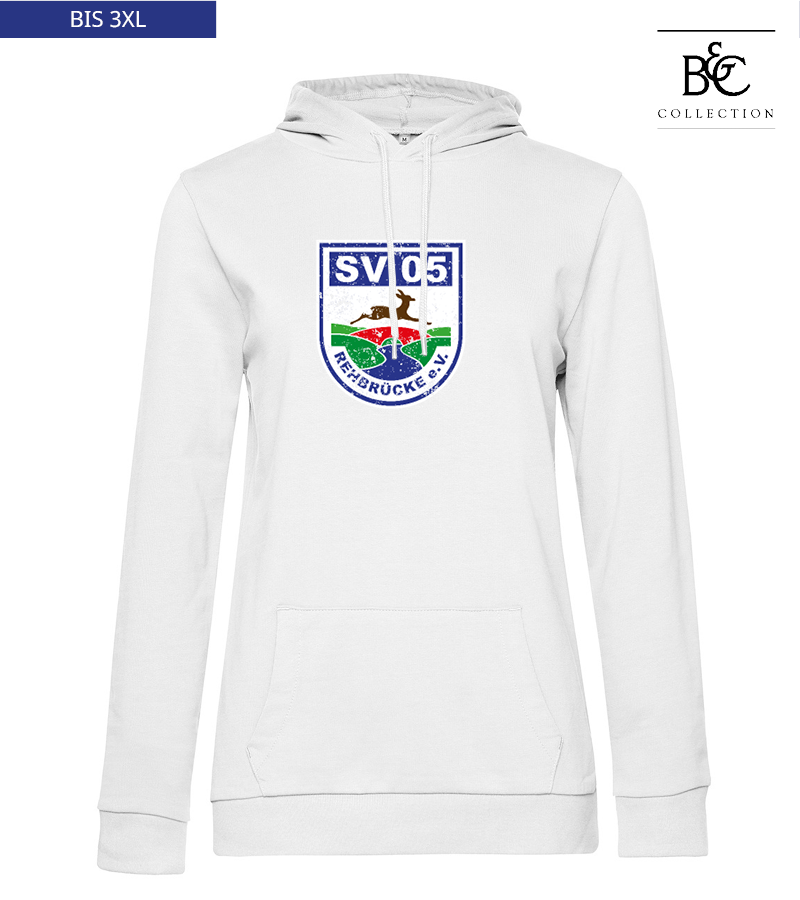 B&C Damen Hoodie White "Uwe Frontprint"