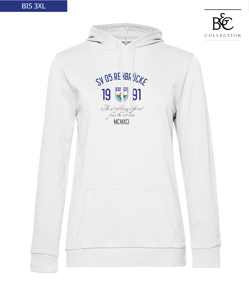 B&C Damen Hoodie White "Isack"