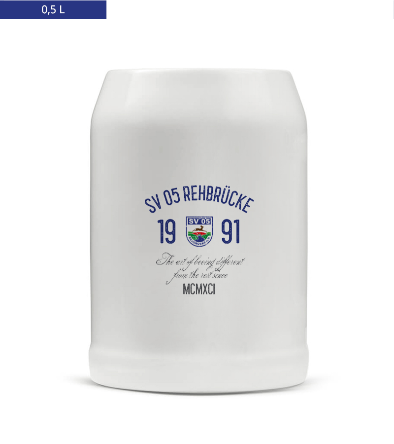 Bierkrug 0,5l White "Isack" A