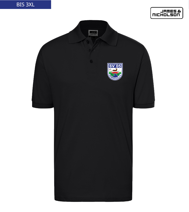 J+N Herren Polo-Shirt Black "Uwe"