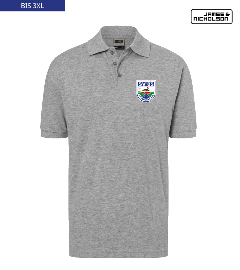 J+N Herren Polo-Shirt Heather Grey "Uwe"