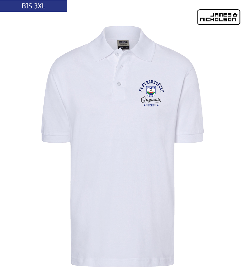 J+N Herren Polo-Shirt White "Jacob"