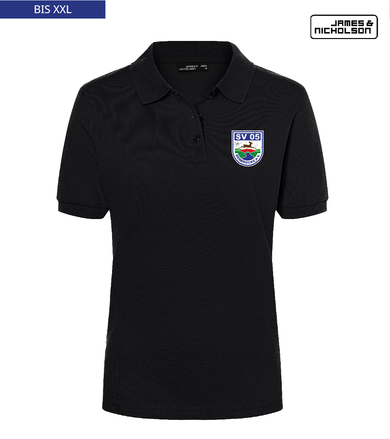 J+N Damen Polo-Shirt Black "Uwe"