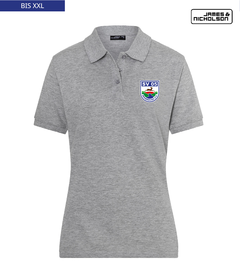 J+N Damen Polo-Shirt Heather Grey "Anton"