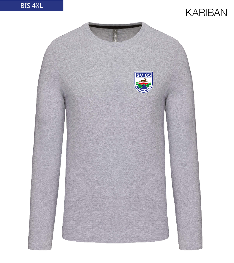 Kariban Herren Langarmshirt Oxford Grey "Anton"
