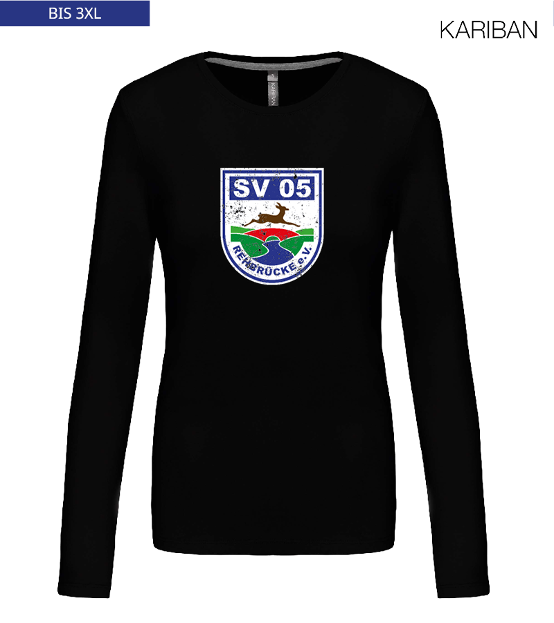Kariban Damen Langarmshirt Black "Uwe Frontprint"