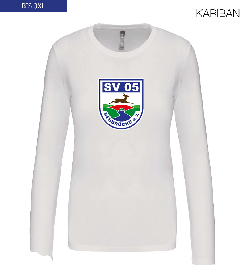 Kariban Damen Langarmshirt White "Anton Frontprint"