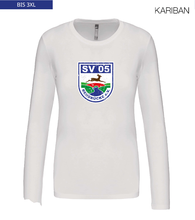 Kariban Damen Langarmshirt White "Uwe Frontprint"