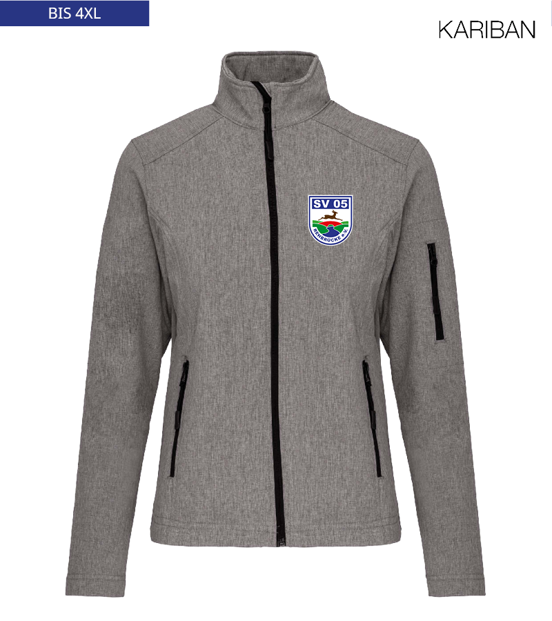 Kariban Damen Softshelljacke Marl Grey "Anton"