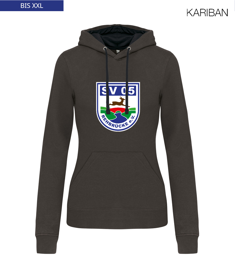 Kariban Damen Hoodie Dark Grey Black "Anton Frontprint"