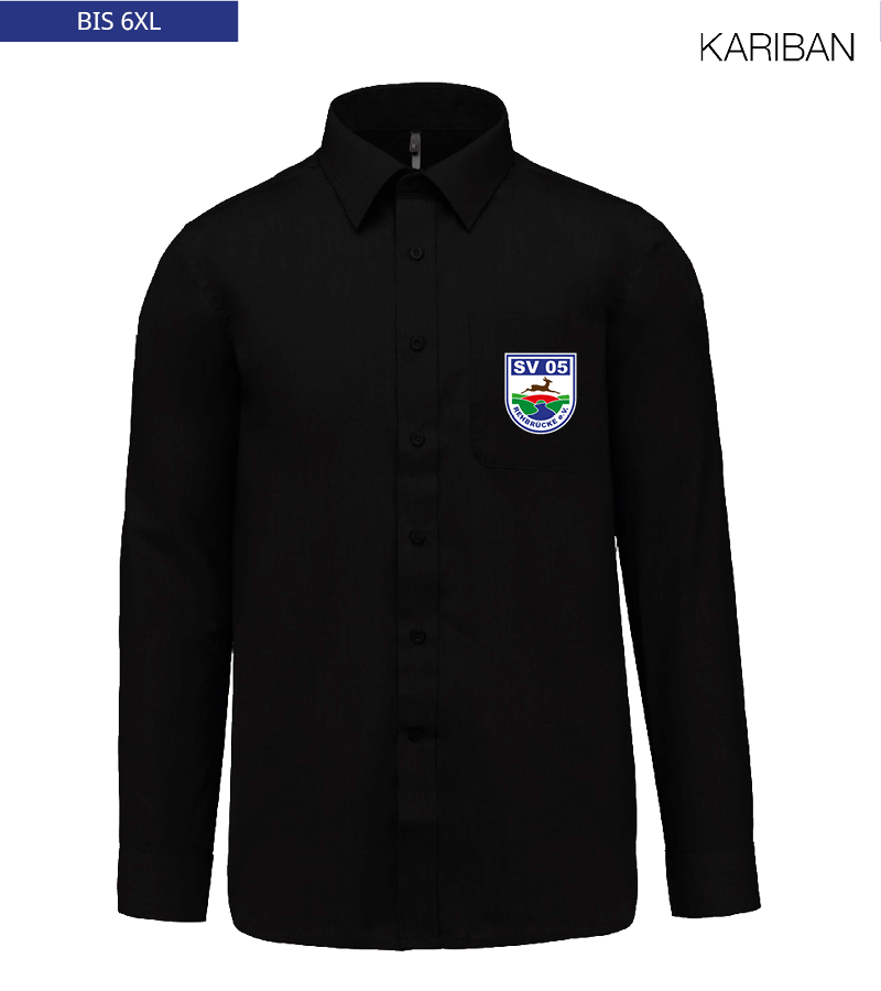Kariban Herren Langarmhemd Black "Anton"