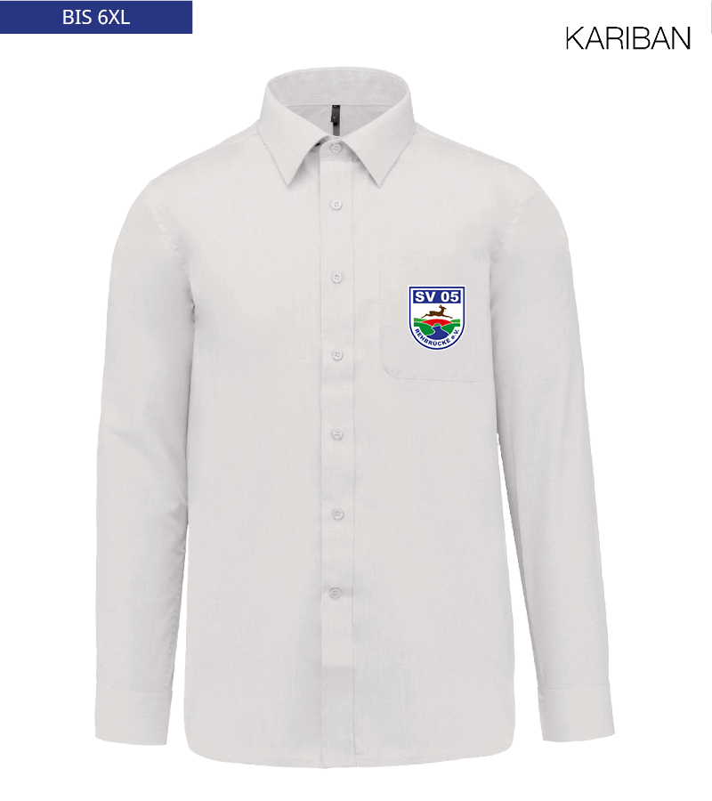 Kariban Herren Langarmhemd White "Anton"