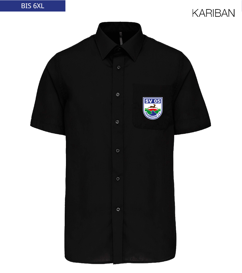 Kariban Herren Kurzarmhemd Black "Anton"