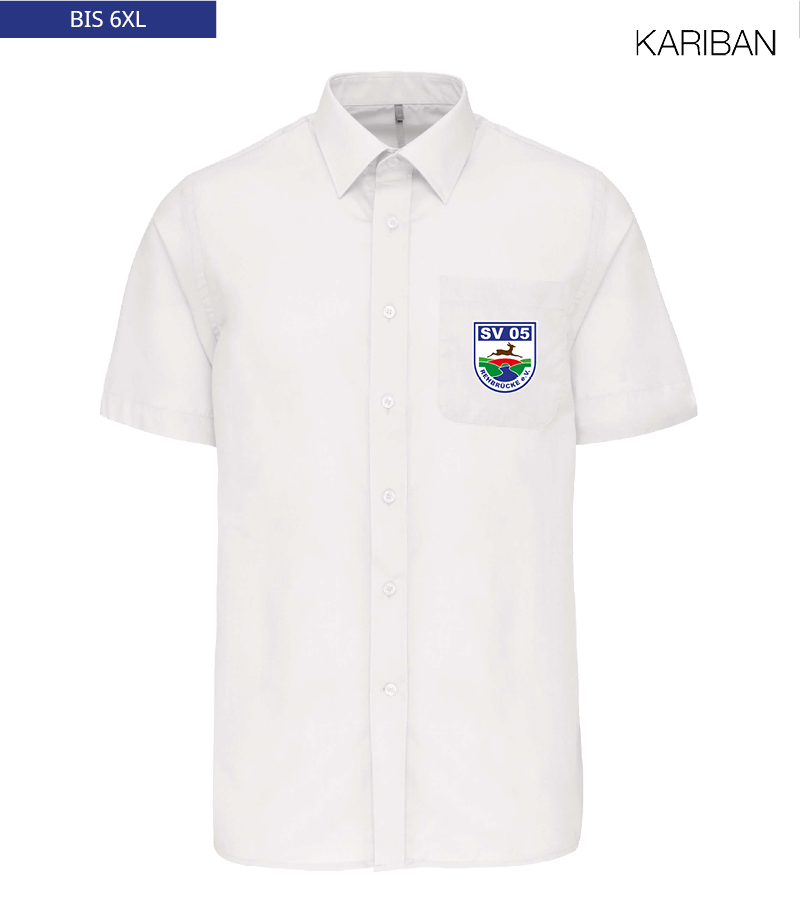 Kariban Herren Kurzarmhemd White "Anton"