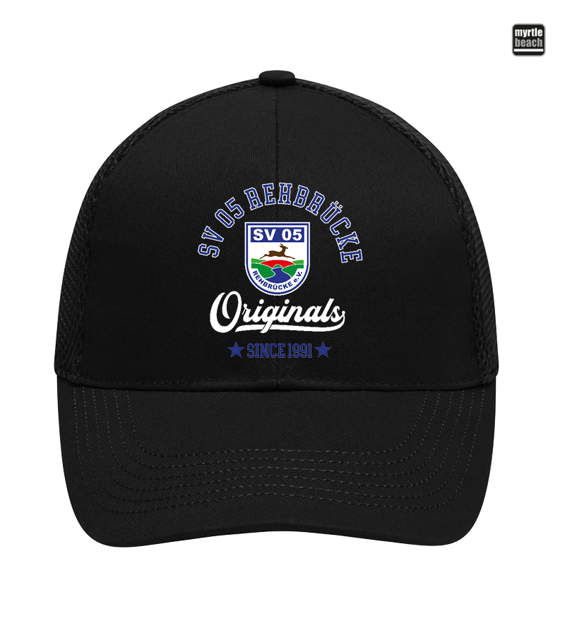 Myrtle Beach Unisex 6 Panel Air Mesh Cap Black "Jacob"