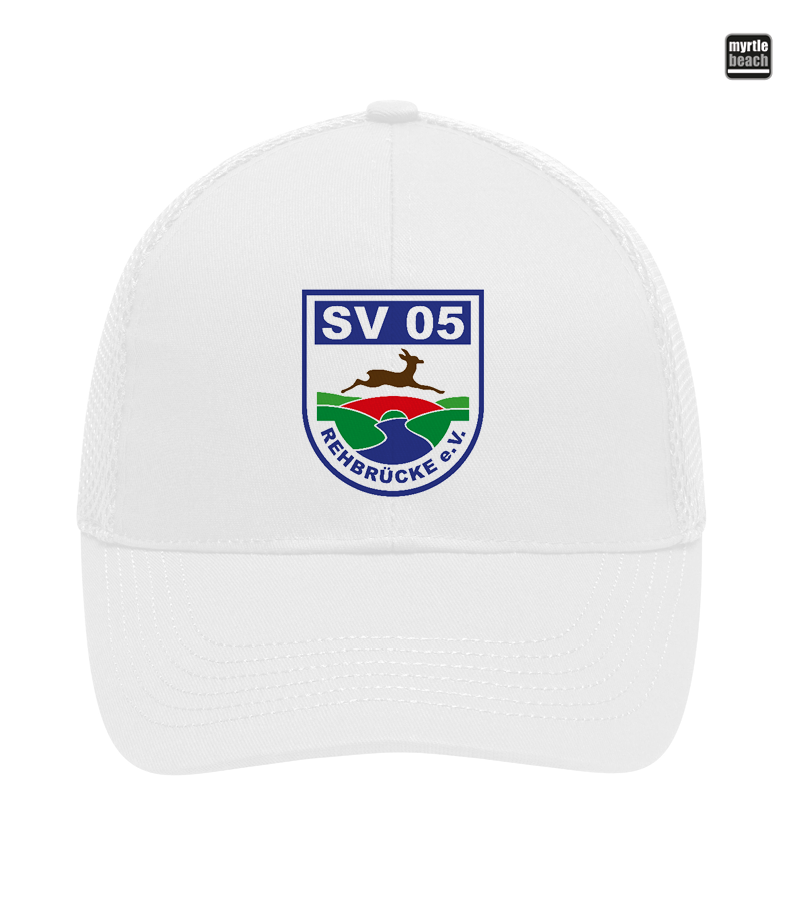 Myrtle Beach Unisex 6 Panel Air Mesh Cap White "Anton"